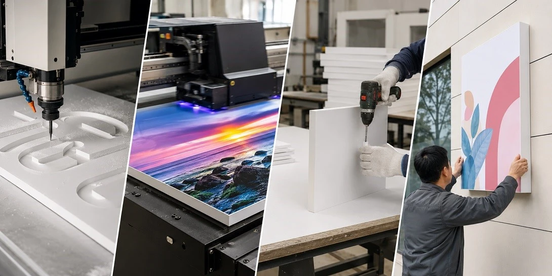 PVC advertising board cutting printing and sign making PVC advertising board cutting printing and sign making